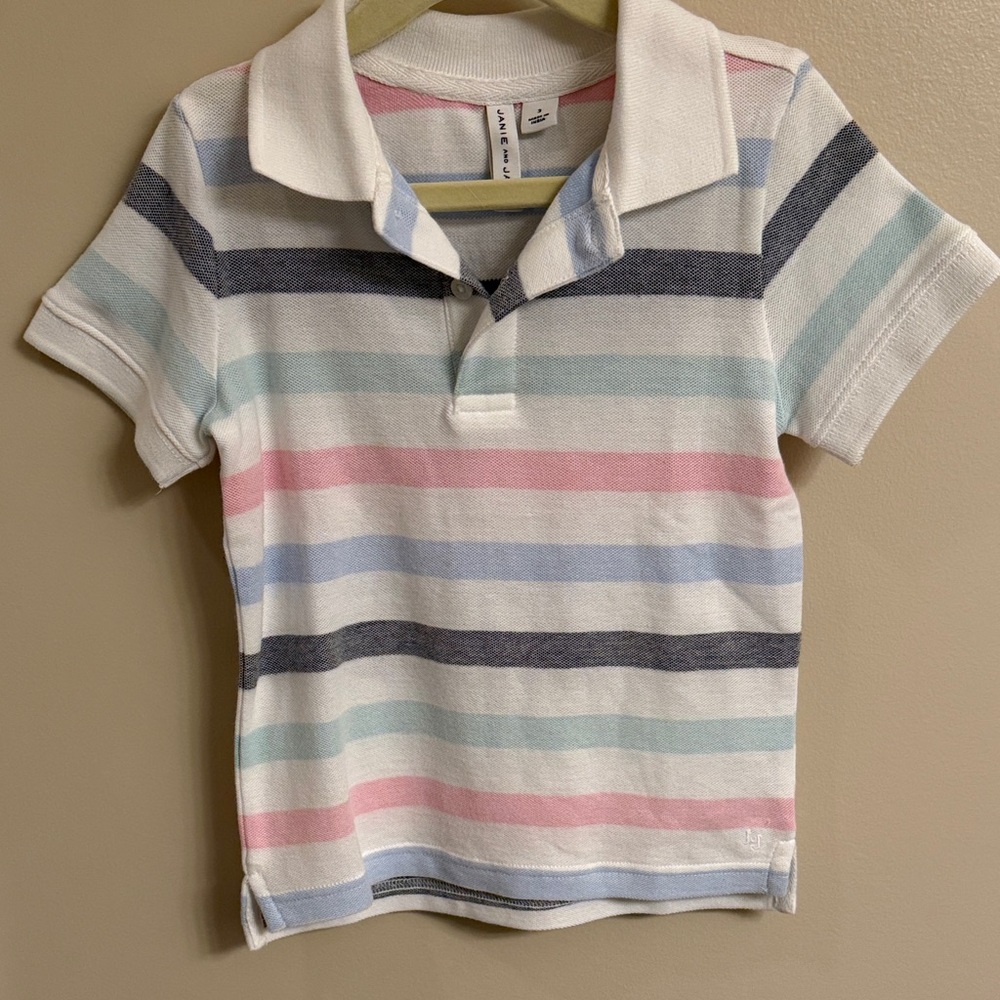 Janie and Jack Multicolor Striped Polo
